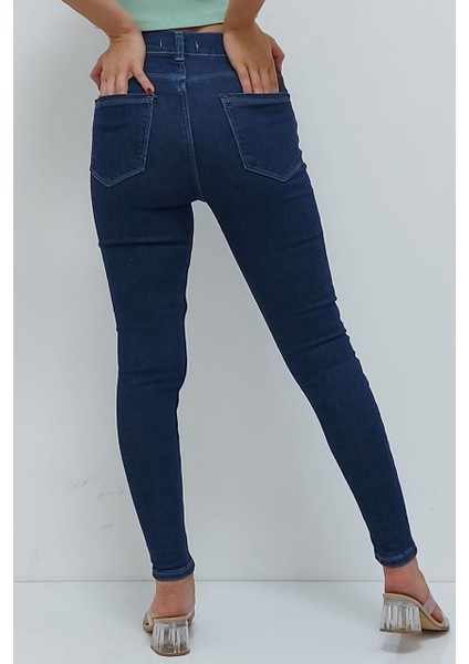 Dar Paça Kot Pantolon Lacivert