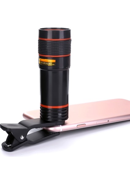 Telefon Kamera Hd Lens Evrensel CLIP-12X Zoom Cep Telefonu (Yurt Dışından)