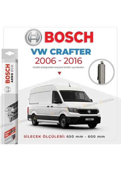 Volkswagen Crafter Muz Silecek Takımı (2006-2016) Bosch Aeroeco