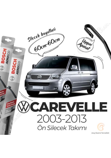 Volkswagen Caravelle T5 Muz Silecek Takımı (2003-2013) Bosch Aeroeco fiyatları