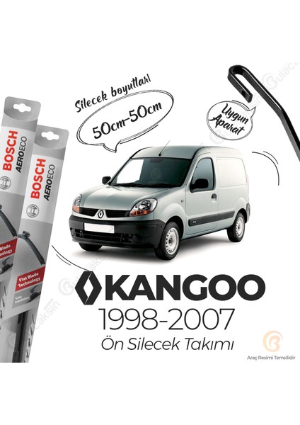 Renault Kangoo Muz Silecek Takımı (1998-2007) Bosch Aeroeco