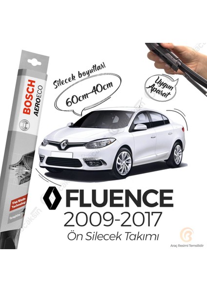 Renault Fluence Muz Silecek Takımı (2010-2018) Bosch Aeroeco