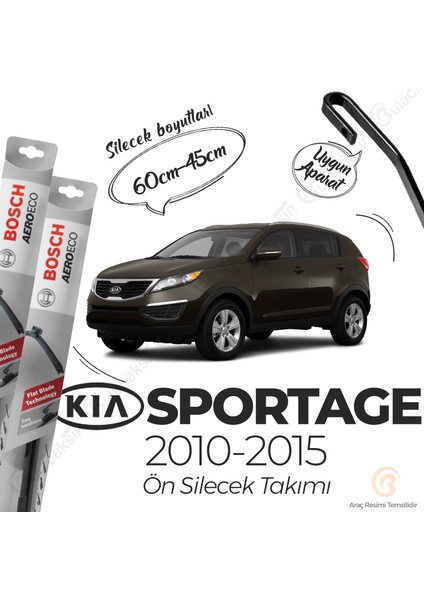 Kia Sportage Muz Silecek Takımı (2010-2015) Bosch Aeroeco