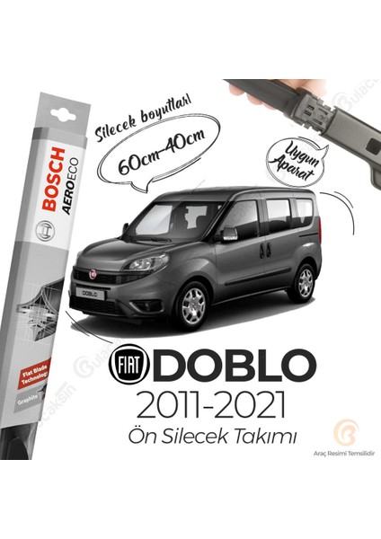 Fiat Doblo Muz Silecek Takımı (2011-2021) Bosch Aeroeco