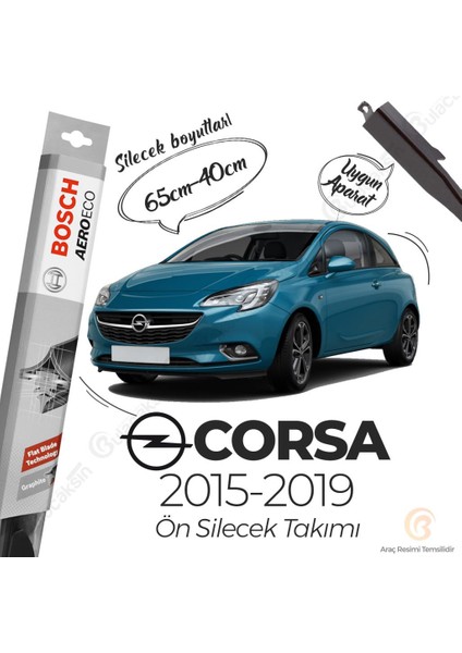 Opel Corsa E Muz Silecek Takımı (2015-2019) Bosch Aeroeco