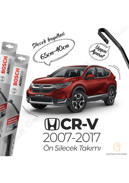 Honda Cr-V Muz Silecek Takımı (2013-2017) Bosch Aeroeco