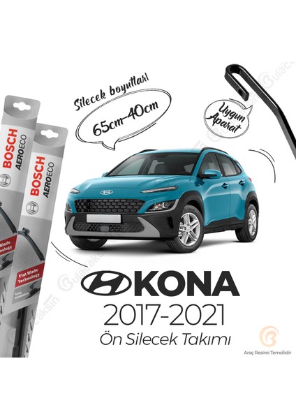 Hyundai Kona Muz Silecek Takımı (2017-2021) Bosch Aeroeco