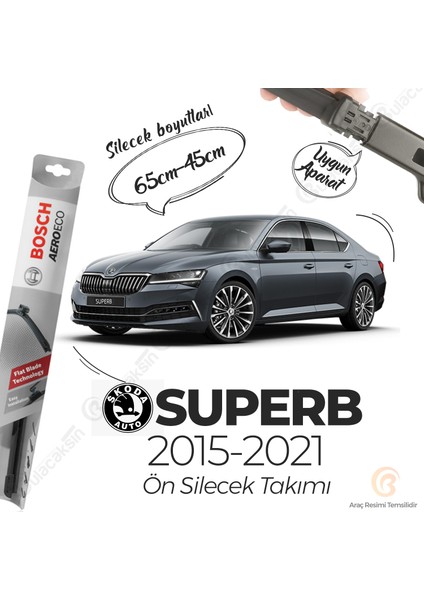 Skoda Superb Muz Silecek Takımı (2015-2021) Bosch Aeroeco