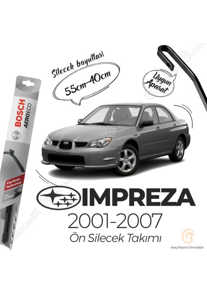 Subaru Impreza Muz Silecek Takımı (2001-2007) Bosch Aeroeco