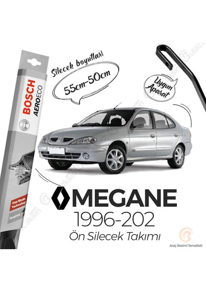 Renault Megane 1 Muz Silecek Takımı (1996-2002) Bosch Aeroeco