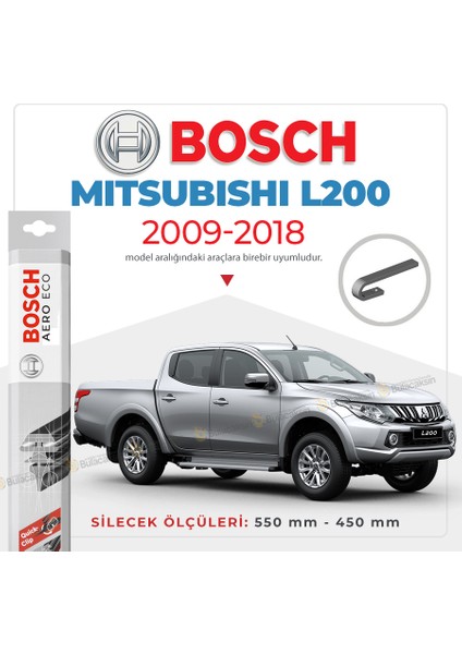 Mitsubishi L200 Muz Silecek Takımı (2009-2018) Bosch Aeroeco fiyatları