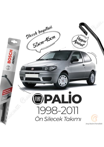 Fiat Palio Muz Silecek Takımı (1998-2011) Bosch Aeroeco