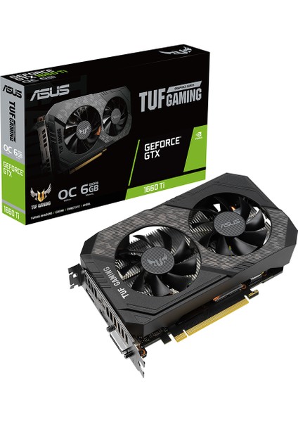 ASUS GEFORCE GTX 1660 TI  6GB GDDR6 192bit 1845MHz OC DVI 2xHDMI DP (TUF-GTX1660TI-O6G-EVO-GAMING) EKRAN KARTI