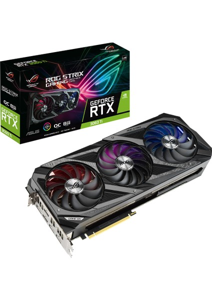 GEFORCE ROG RTX 3060 TI 8GB 256bit GDDR6 1785MHz OC 2xHDMI 3xDP RGB (ROG-STRIX-RTX3060TI-O8G-V2-GAMING) EKRAN KARTI