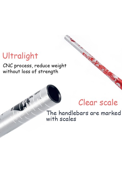 720MM / 780MM Dağ Bisikleti Gidon 31.8mm Hafif Bisiklet Yükseltici Bar Ekstra Uzun Yokuş Aşağı Bisiklet Yarışı Yol Katlanır Bisikletler Için - Yeşil 780MM
