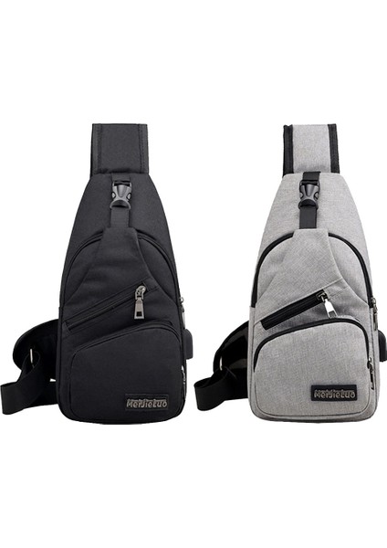 F Fityle 2 Adet Erkek Sling Çanta Anti Hırsızlık Seyahat Açık Hafif Çapraz Vücut Çanta Daypack (Yurt Dışından)
