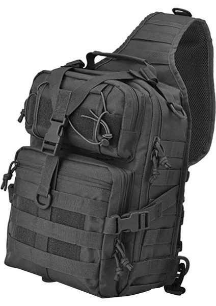 F Fityle Açık Bisiklet Molle Crossbody Çanta Siyah (Yurt Dışından)