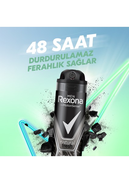Men Erkek Sprey Deodorant Natural Fresh Kömür Detox 150 ML 1 Adet