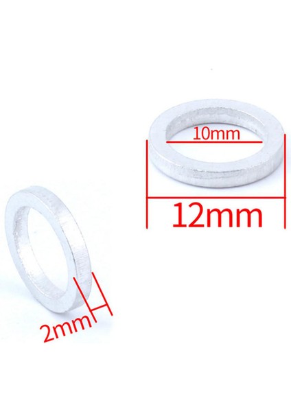 10 Adet Bisiklet Bisiklet Alaşım Spacer Yıkayıcılar Contalar Kulaklık Stem Chainwheel Için (Yurt Dışından)