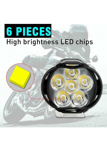 2x Beyaz 1000LM LED Motosiklet Far Montajı 10 W Motosiklet Atv'ler Için (Yurt Dışından)