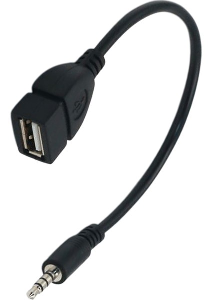 1x 3.5mm Erkek Aux Ses Fişi USB Kadın Converter Kablo Kablosu Için Araba