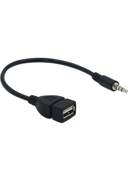 1x 3.5mm Erkek Aux Ses Fişi USB Kadın Converter Kablo Kablosu Için Araba fiyatları