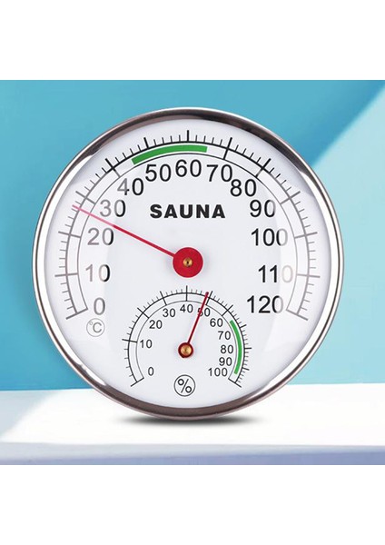 12.5 cm / 4.9 "metal Kılıf Sauna Odası Hygrotermograph Termometre ve Higrometre (Yurt Dışından)