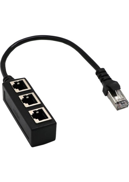 RJ45 Y Splitter Adaptörü 1 Ila 3 Port Cat 5 / Cat 6 Lan Ethernet Soket (Yurt Dışından)