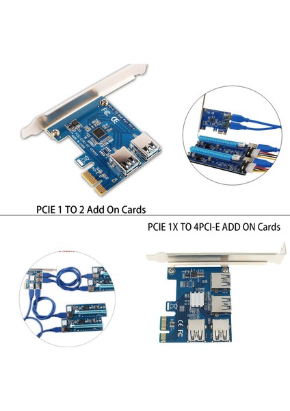 Pcı-E 1 Ila 4 Pcı-Express Pcı E 16X Yuvaları Yükseltici Kart Çarpan Kartı (Yurt Dışından)