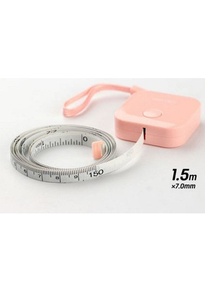 Yumuşak Geri Çekilebilir Mini Mezura Bant Temizle Işaretlenmiş Pembe (Yurt Dışından) fiyatları