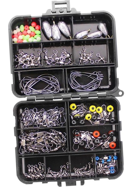 160 Adet Balıkçılık Aksesuarları Kiti Jig Hooks Batar Şife Snaps Balıkçılık Kutusu 160 Adet (Yurt Dışından)