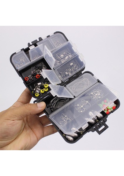 160 Adet Balıkçılık Aksesuarları Kiti Jig Hooks Batar Şife Snaps Balıkçılık Kutusu 160 Adet (Yurt Dışından)