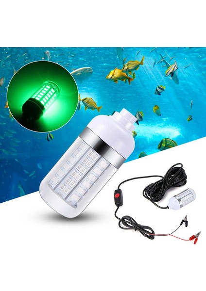 12 V 108LED Yeşil Dalgıç Sualtı Gece Balıkçılık Lambası Işık IP68 Çekmek (Yurt Dışından)