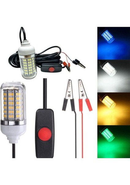12 V 108LED Yeşil Dalgıç Sualtı Gece Balıkçılık Lambası Işık IP68 Çekmek (Yurt Dışından)