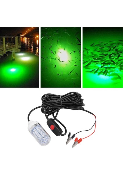 12 V 108LED Yeşil Dalgıç Sualtı Gece Balıkçılık Lambası Işık IP68 Çekmek (Yurt Dışından)