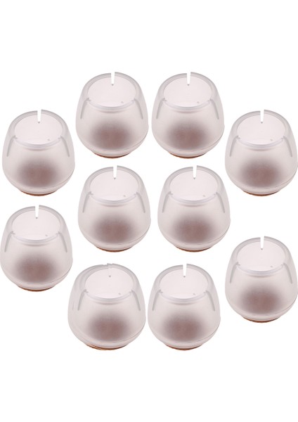 F Fityle 10 Adet 17-21MM Yuvarlak Masa Ayakları - Beyaz (Yurt Dışından)