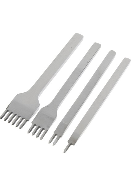 F Fityle 4 Parça Paketi Çelik Prong Bağlantı Dikiş Deri Zanaat 1 2 4 6 Prong Set Faydalı Araçlar - 3Mm (Yurt Dışından)