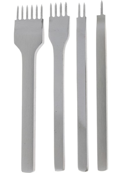 F Fityle 4 Parça Paketi Çelik Prong Bağlantı Dikiş Deri Zanaat 1 2 4 6 Prong Set Faydalı Araçlar - 3Mm (Yurt Dışından)