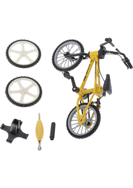 F Fityle Mini Alaşım Bmx Parmak Bisiklet Modeli Çocuklar Çocuk Oyuncakları Masası Dekor Sarı (Yurt Dışından)