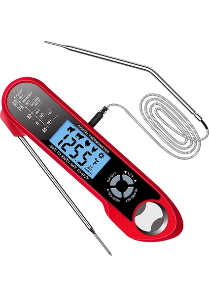 F Fityle Çift Problar Et Gıda Termometre Yemek Anında Okuma Dijital Termometre (Yurt Dışından)