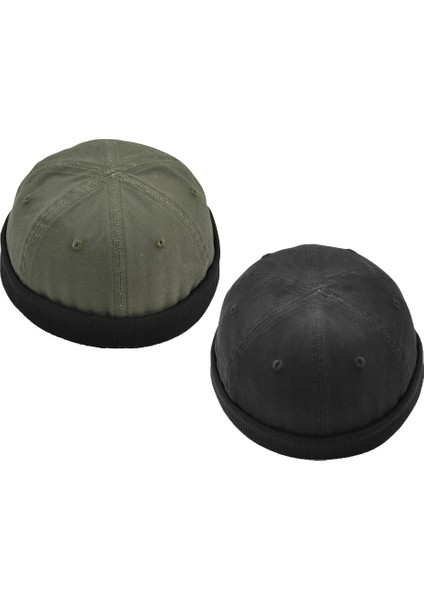 F Fityle Erkekler Biker Şapka Kafatası Beanie Barısız Kanca ve Döngü Docker Şapka (Yurt Dışından)