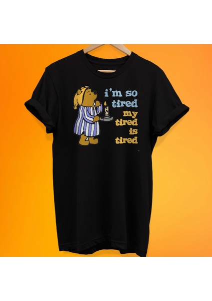 Winnie Baskılı %100 Pamuk Oversize T-Shirt Büyük Beden Tişört