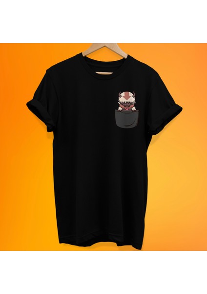 Avatar Cep Baskılı %100 Pamuk Oversize T-Shirt Büyük Beden Tişört
