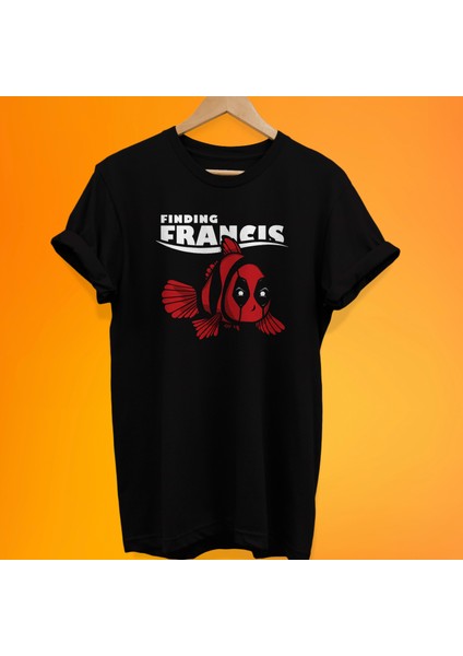 Deadpool Balık Baskılı %100 Pamuk Oversize T-Shirt Büyük Beden Tişört