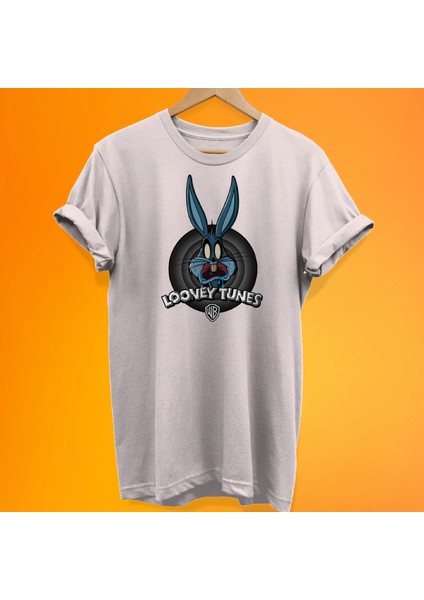 Buggs Bunny Baskılı %100 Pamuk Oversize T-Shirt Büyük Beden Tişört