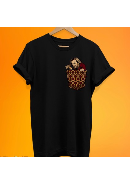 The Shining Cep Baskılı %100 Pamuk Oversize T-Shirt Büyük Beden Tişört