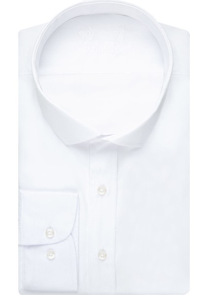 Slim Fit Beyaz Erkek Gömlek