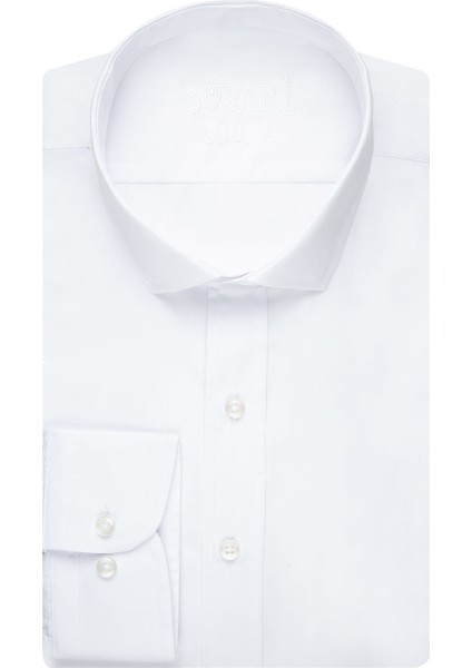 Slim Fit Beyaz Erkek Gömlek
