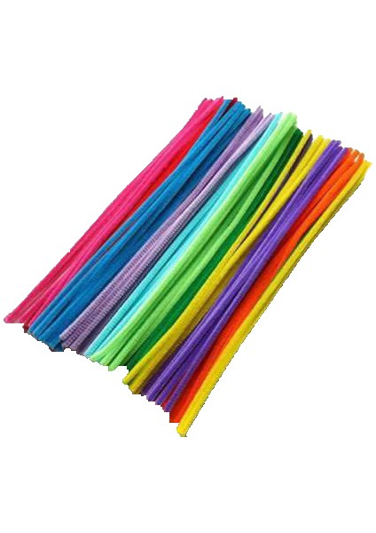 Renkli Tel Peluş Şönil 30 cm 50'li