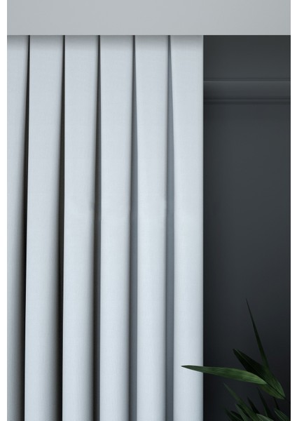 Beyaz Düz Renk Pileli Petek Dokulu Fon Perde, 1/3 Sık Pile, Tek Kanat 90 x 270 cm modelleri